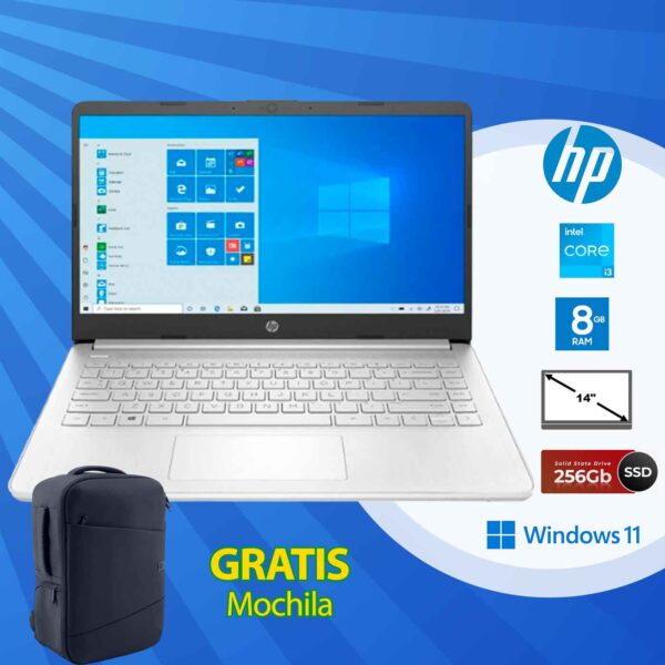 Laptop HP 14-dq5009la i3-1215U 8GB 256GB SSD W11H  Silver